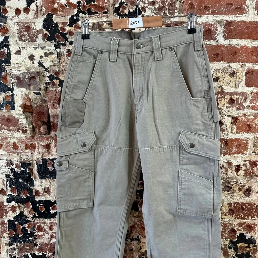 Carhartt B342 DES Cargo Pants Ripstop Workwear Men's Size 30x34 Desert